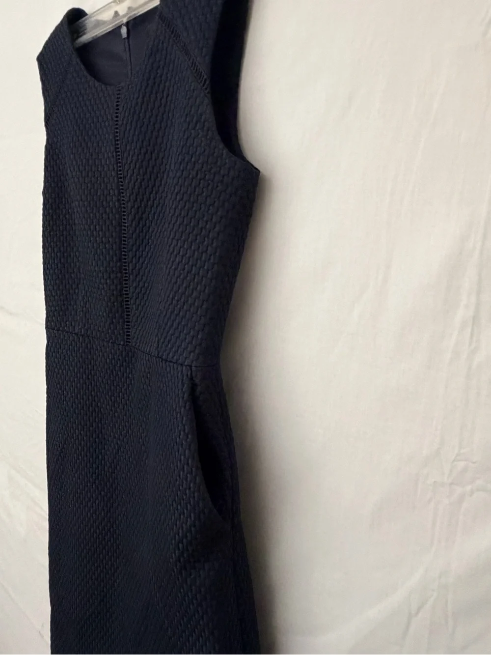 J.Crew Women’s Navy Textured Sleeveless Dress Size 0(A815)